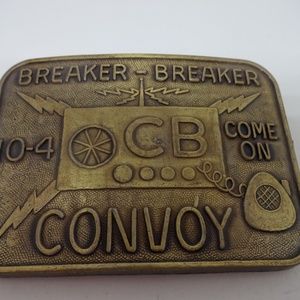 Trucker Brass Belt Buckle